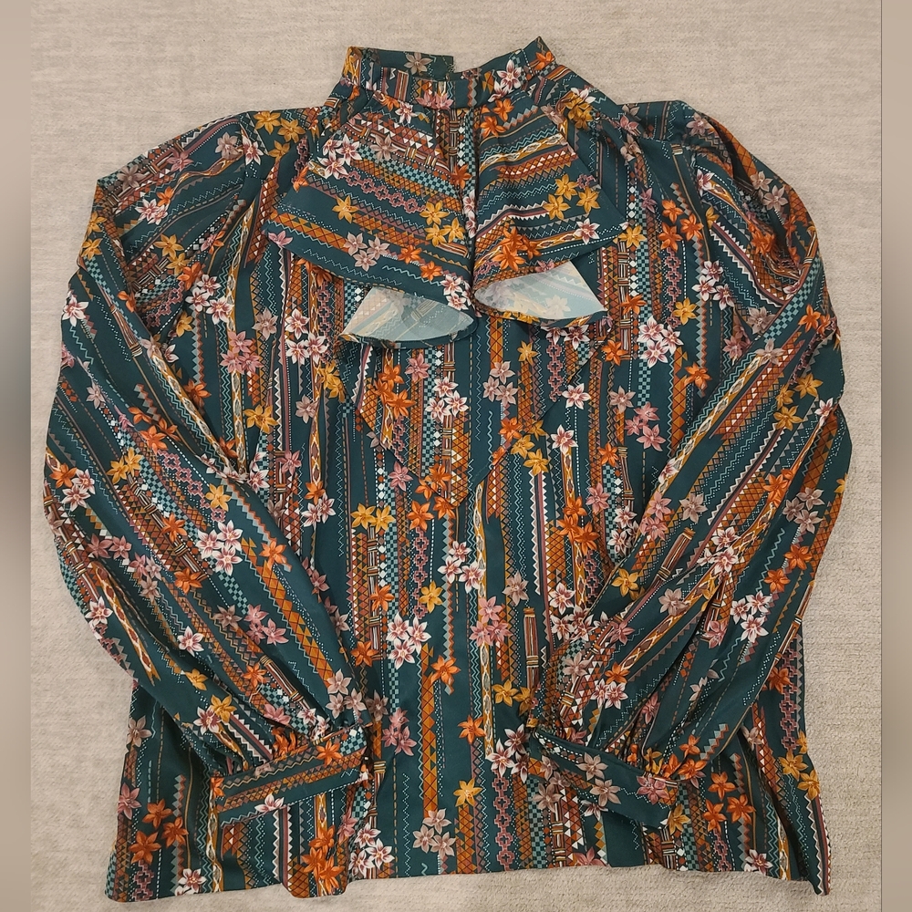 Vintage Hand Sewn Christmas Blouse